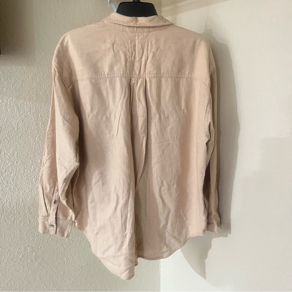 Aerie Beige Button-Up Shirt - Picture 2 of 3